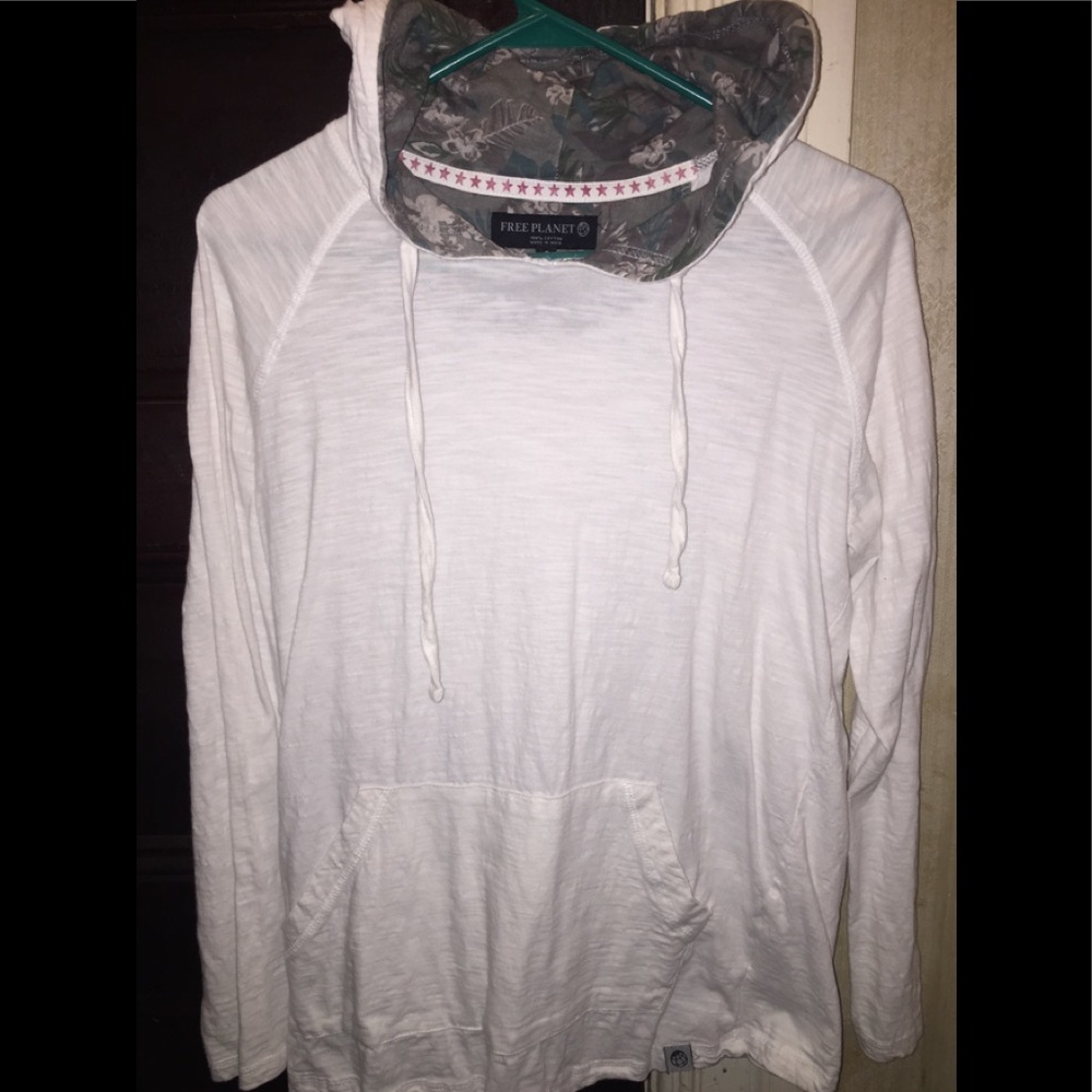Free planet white hoodie
